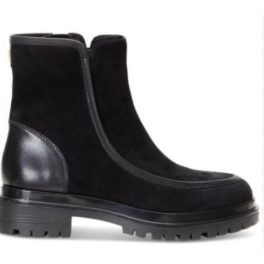 Lauren Ralph Lauren Colbie suede and burnished leather ankle boot Black Size 8.5
